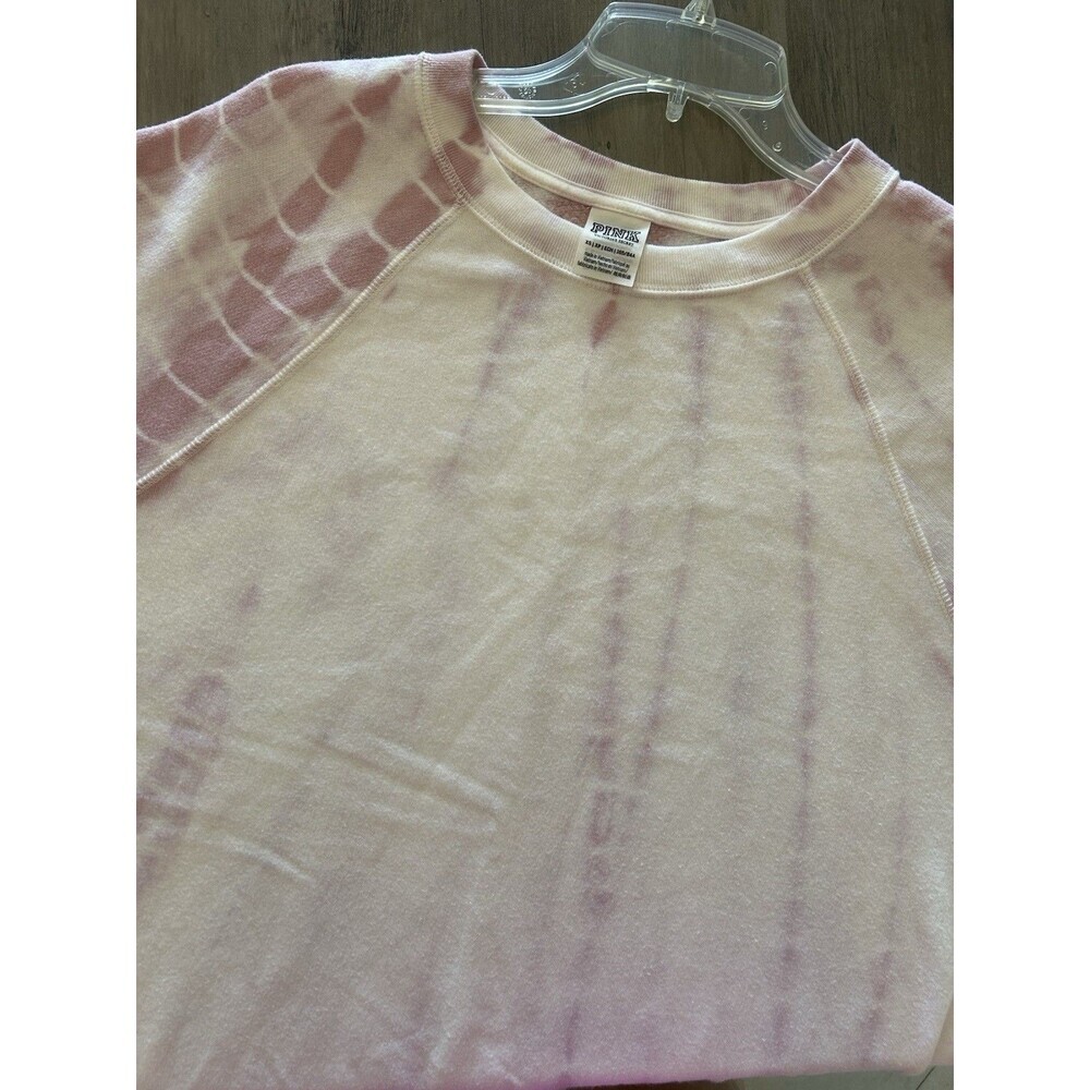 Pink Victoria's Secret Tie-Dye Tee Sweater Crewneck Long Sleeves Pink Size XS